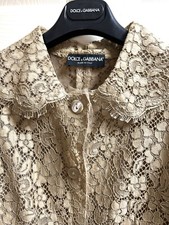 DOLCE & GABBANA Mocha FLORAL LACE COAT DRESS 40 IT / 10 - 12 UK