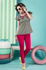 Grey Embroidered Rayon Short Kurti. Size XL. New. Free Shipping.