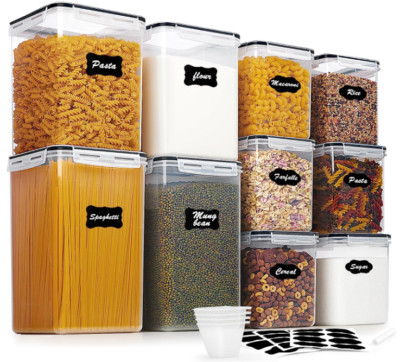 10 PCS Flour and Sugar Storage Container, Large Airtight Food Storage Containers