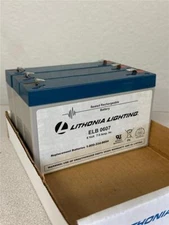^ Lot of 3 Lithonia Lighting ELB0607 Lead Calcium (SLC) Emergency Lighting
