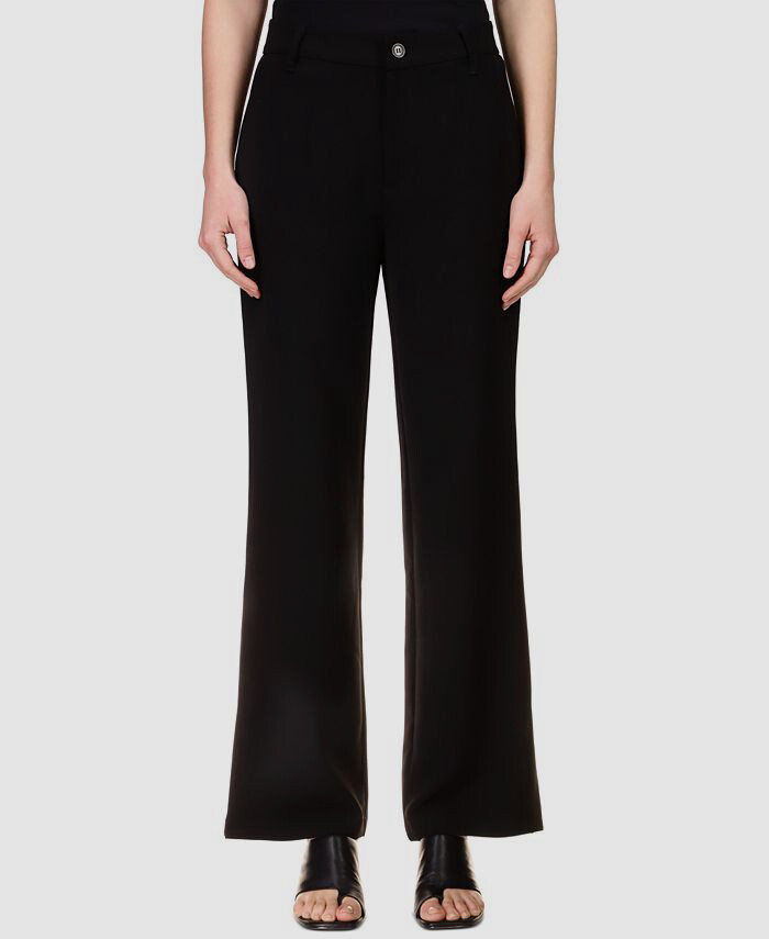 $129 Sanctuary Women's Black Brea Mid-Rise Side-Slit Dress Pants Size 26
