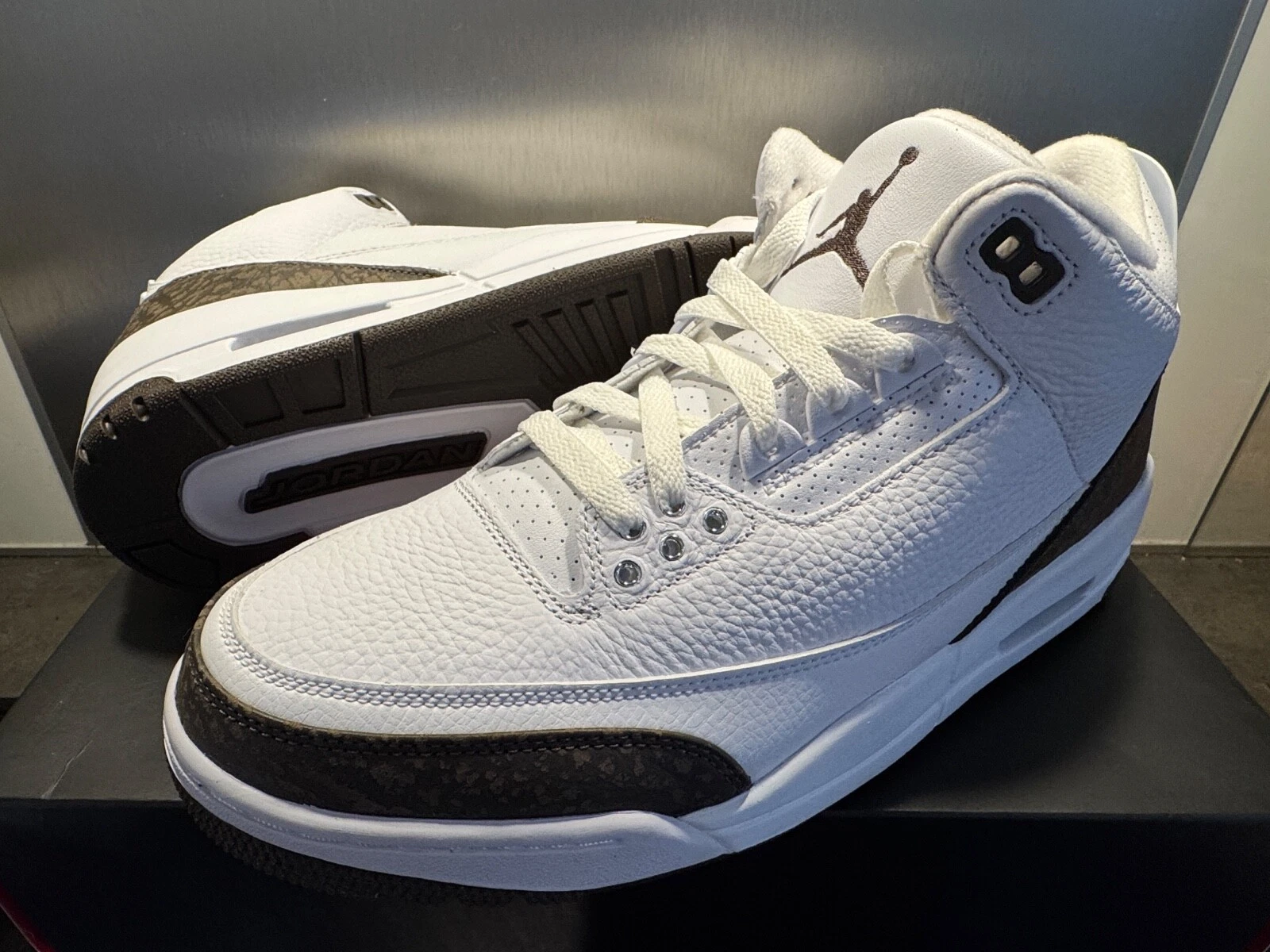 Nike Air Jordan 3 Retro Mocha 2018 UK 9.5 US 10.5 nuove con scatola