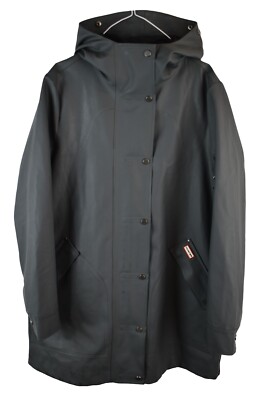 HUNTER grauer Regenmantel Größe S Damen Mantel Kapuze Wandern Freizeit Outdoor