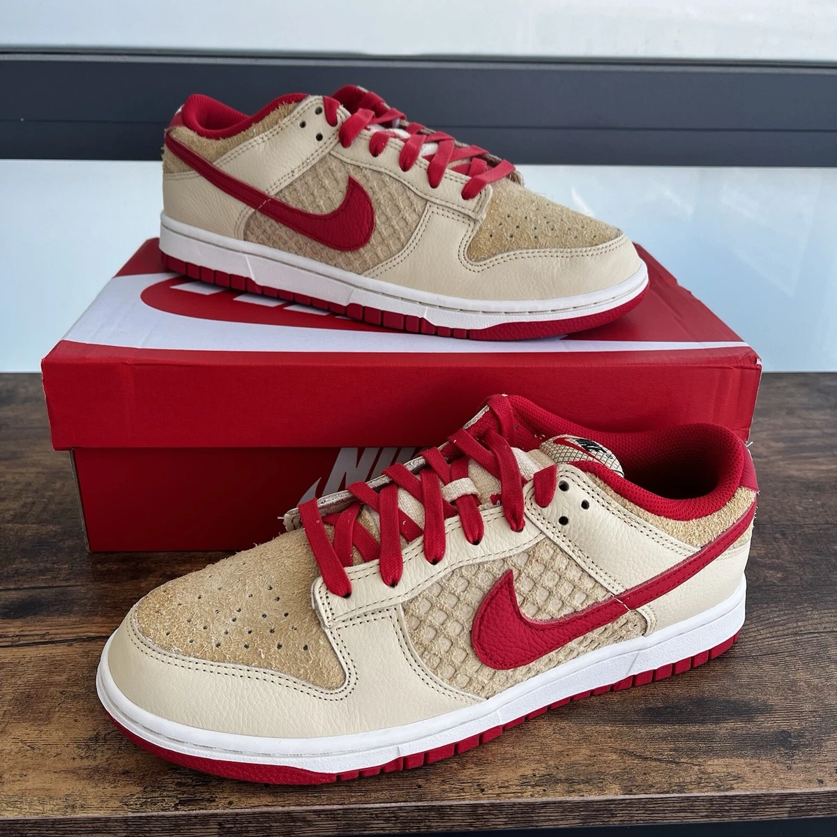 NIKE Dunk Low SE “Strawberry Waffles” BRAND NEW Men’s Size 13 HJ9100-294 Nike Dunk Low Strawberry Waffle for Sale | Authenticity  main image 2