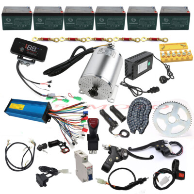 72V 3000W Brushless Motor Rear Axle Kit 6''Tire Display for ATV Quad Buggy Trike