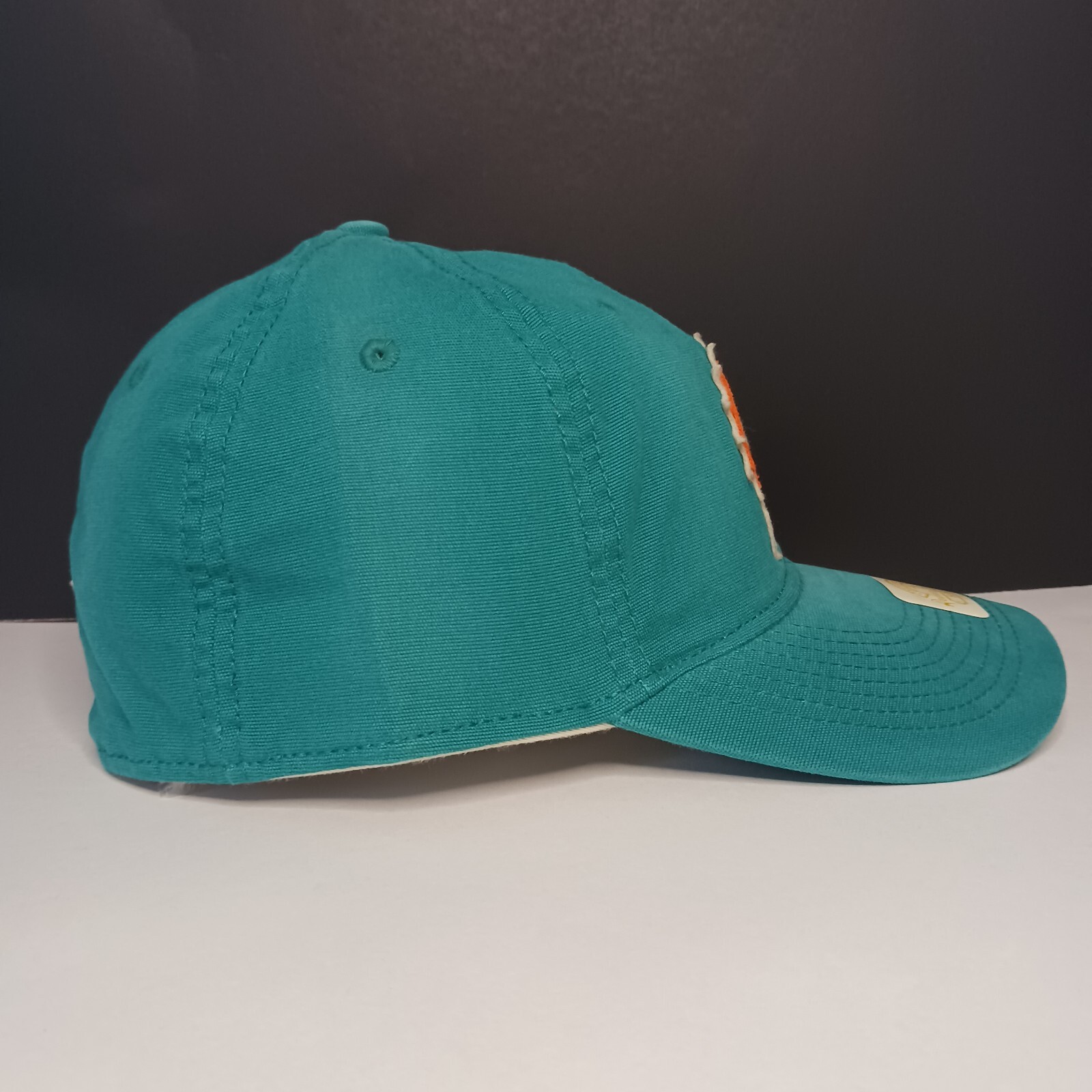 Retro Sport Miami Dolphins Hat Cap Mens Fitted S-M Throwback Logo Aqua NFL