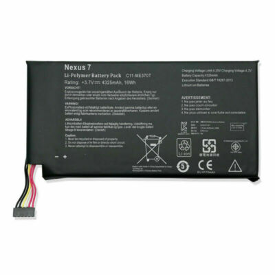 New Replacement Battery For Google ASUS Nexus 7 3.7V 4325mAh 16Wh C11-ME370T