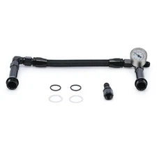 6AN Braided Dual Feed Carb Fuel Line Double Pump For 4150 Holley Carburetor