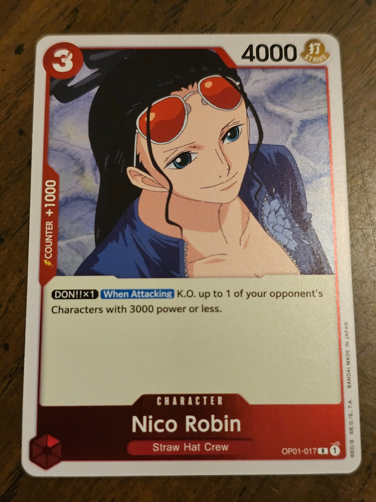 Nico Robin OP01-017 R Rare Romance Dawn One Piece TCG