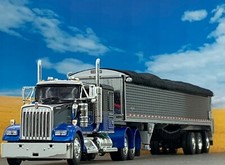 Remolque Kenworth W900L 60" techo plano 1/64 DCP CON CORREA DE TRES EJES WILSON PATRIOT 50'