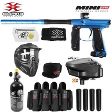 Empire Mini GS Full Auto HPA Paintball Gun Package - Dust Blue / Black