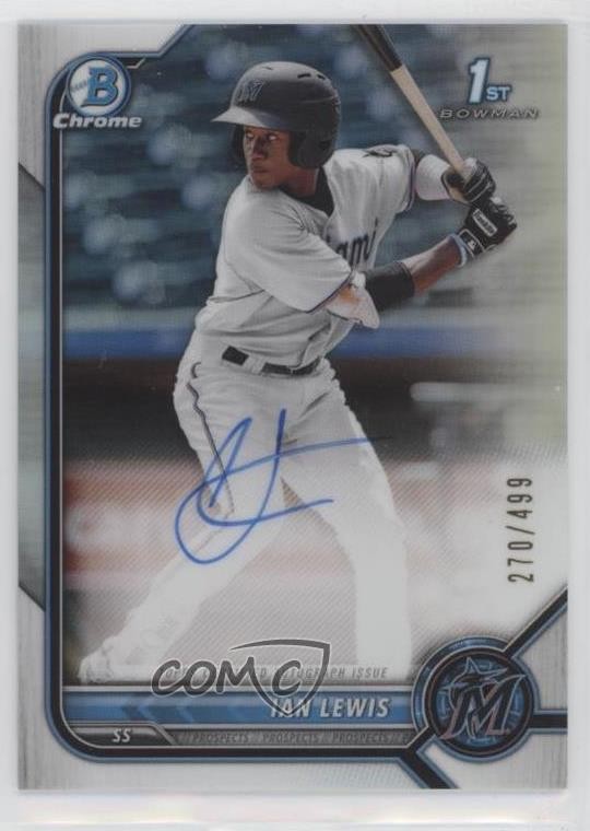 2022 Bowman Chrome Prospect Auto Refractor 270/499 Ian Lewis #CPA-IL Auto 0hi5