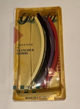 Goody Clincher Combs Banana Clips 4 Pk Yellow Black Purple Red Vintage 1989
