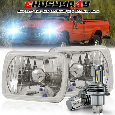 Pair 7x6'' 5x7INCH LED Headlights Hi/Lo for 1983-2004 Toyota Hilux w/ Canbus