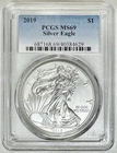 2019 AMERICAN SILVER EAGLE PCGS MS69