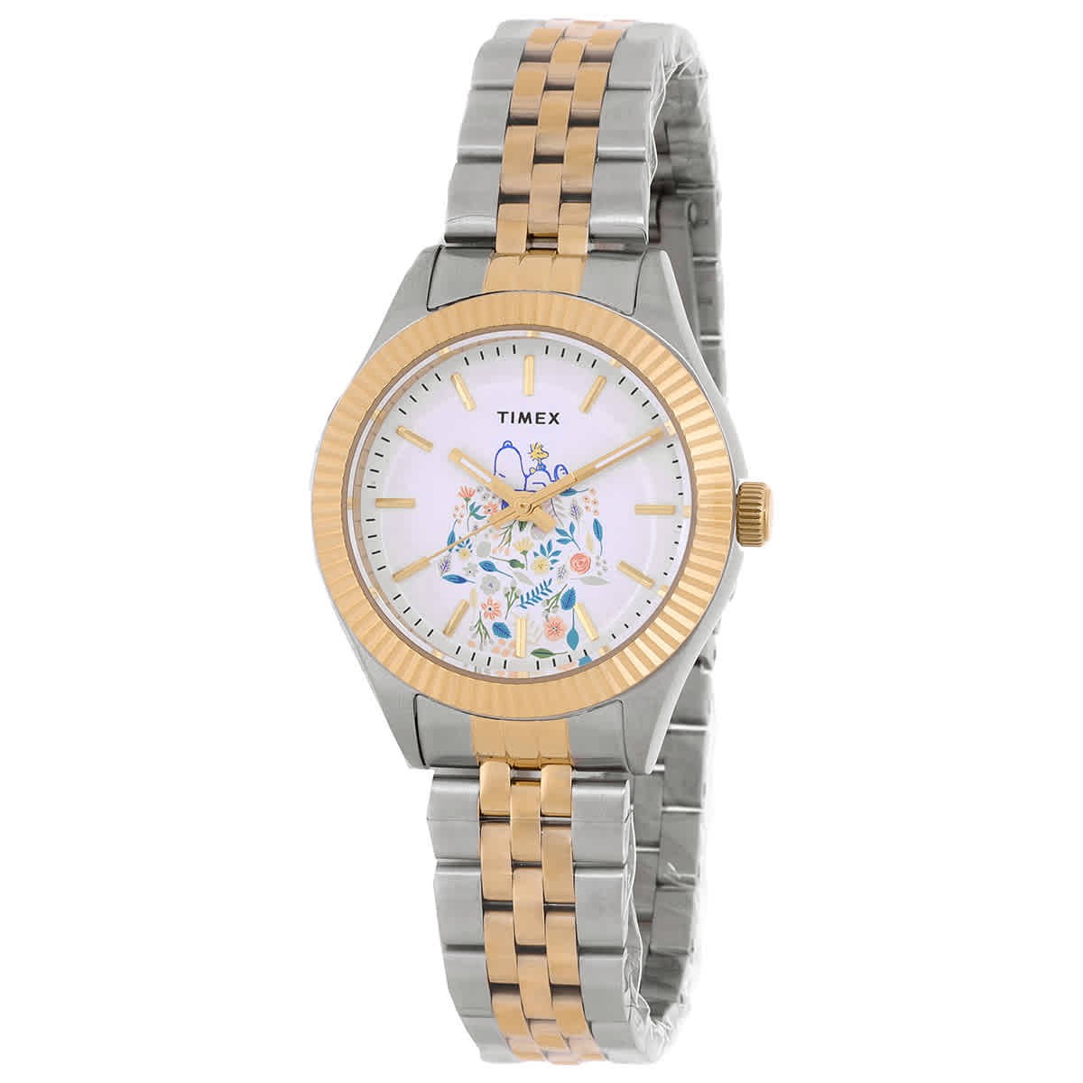 Timex X Peanuts Legacy In Bloom Quartz White Dial Ladies Watch TW2W95100VQ