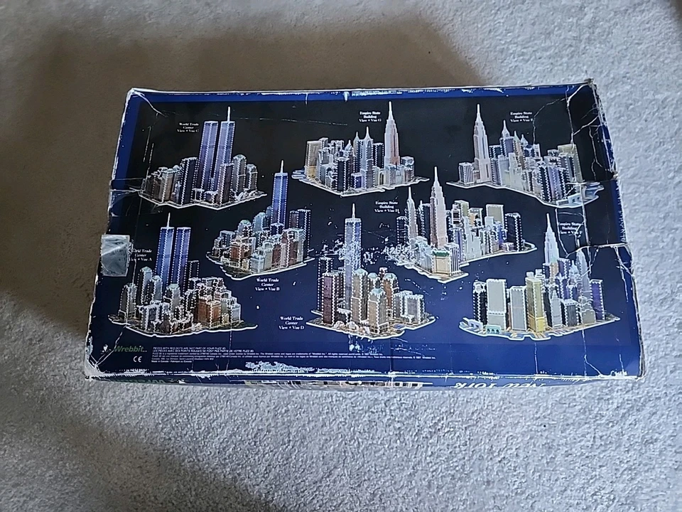 Puzz3D New York City 3D Puzzle 3141pc Twin Towers 1997 Wrebbit NIB Box Is Damage - Image 3 of 4