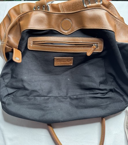 Bolso de Hombro Tignanello Cuero Tostado Ajustable Doble Asas Usado - Imagen 10 de 13