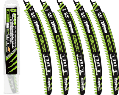 #ad 9.5 Inch Arc Curved Reciprocating Saw Blades Set with Storage Box – 5 Pieces 5 $24.26