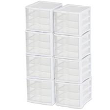 Sterilite ClearView Compact Stacking 3 Drawer...