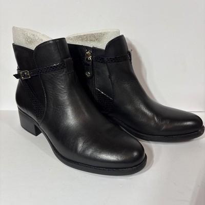 Isaac Mizrahi Live! ''Stacy'' Leather Ankle Boots in black 7.5