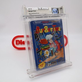 NES Nintendo Game BURGERTIME / BURGER TIME - WATA GRADED 6.5 CIB with ROUND SOQ!