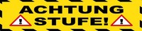 Blechschild 10X46 Cm Achtung Stufe Ausrufezeichen Deko Geschenk Schild