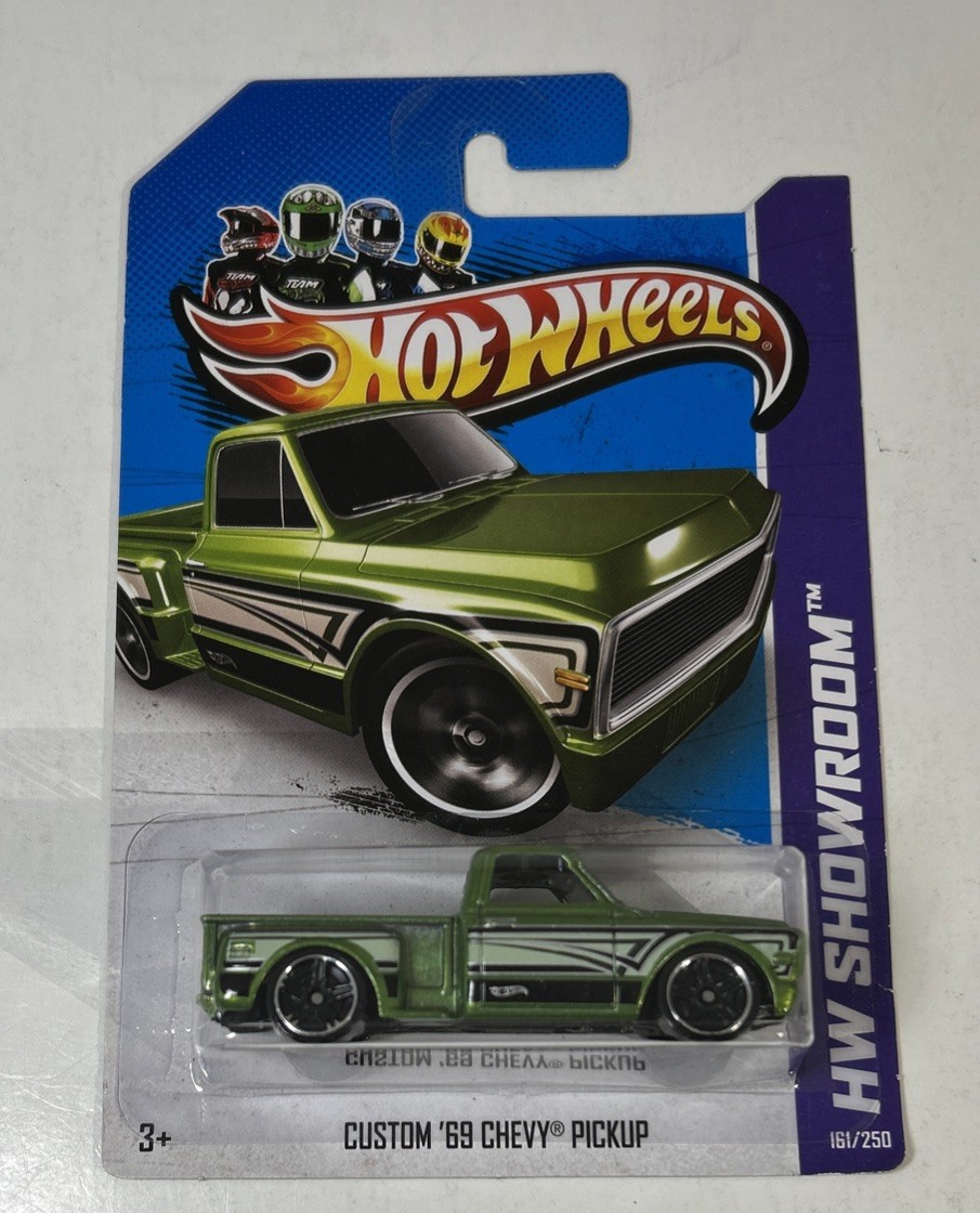 Hot Wheels 2013 Custom 69 Chevy Pickup Green #161 HW Showroom