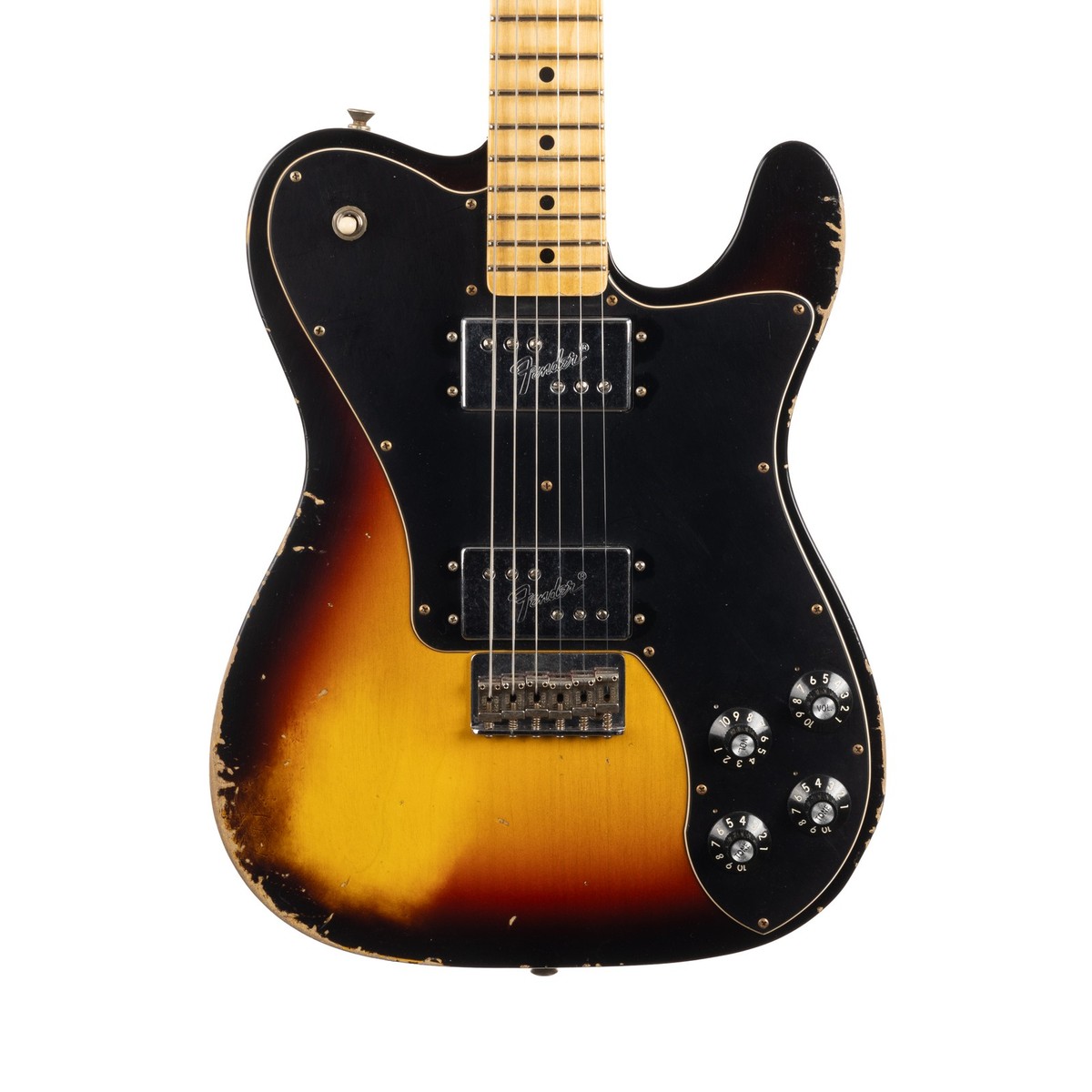 ギター fender Telecaster 1976 vintage Fender Custom Shop 1976 Telecaster Deluxe Relic - 3 Tone Sunburst