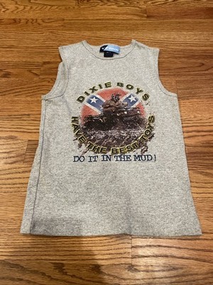 Vintage Y2K Vizion Youth Little Boys Large Dixie Boys Tank Top Gray Size Large