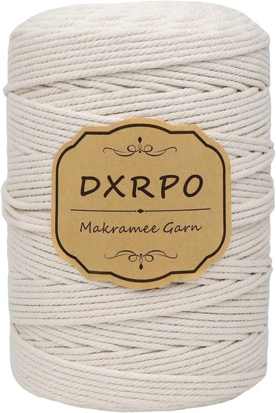 Makramee Garn Beige, 3 Mm X 300 M NatüRliches Makramee | Baumwollgarn Macrame-image