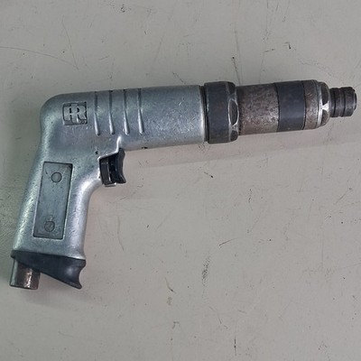 Ingersoll Rand Pneumatic Drill Silver Powerful Industrial Tool.