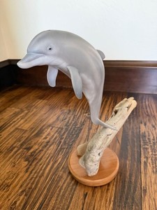 Dolphin Wood Sculpture by Dennis Drechsler- Signed Piece