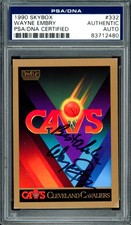 Wayne Embry Auto 1990-91 Skybox Card 332 Cavaliers Best Wishes PSA/DNA #83712480