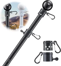 Flag Pole for outside House - 5Ft Heavy Duty Stainless Steel Flag Pole Kit, Tang