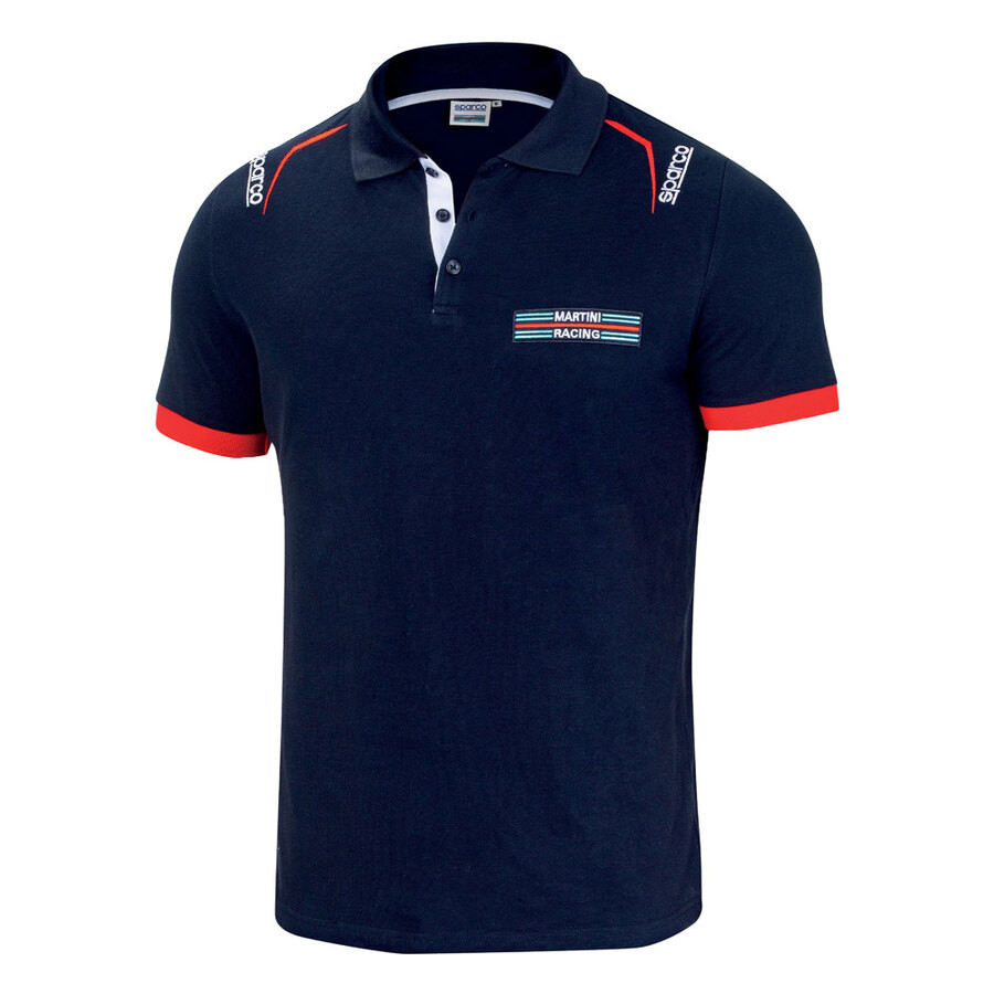 SPARCO Polo Martini Em. - R blu mar. tg L