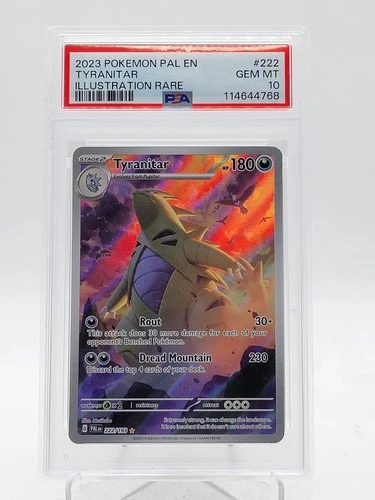 TYRANITAR 2023 POKEMON PALDEA EVOLVED ILLUSTRATION RARE #222/193 PSA 10 Q3963