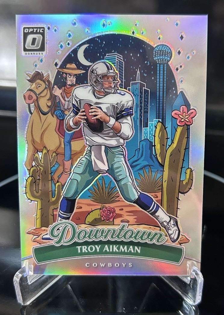 2025 Panini Donruss Optic - Downtown Troy Aikman #21 Dallas Cowboys