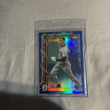 KERRY CARPENTER 2025 TOPPS HOLIDAY CHROME BLUE REFRACTOR SP /199 #HC127 TIGERS