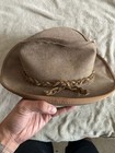 Vintage Henschel Skullys Brown Suede Leather Cowboy Hat with Braided Band — photo 3