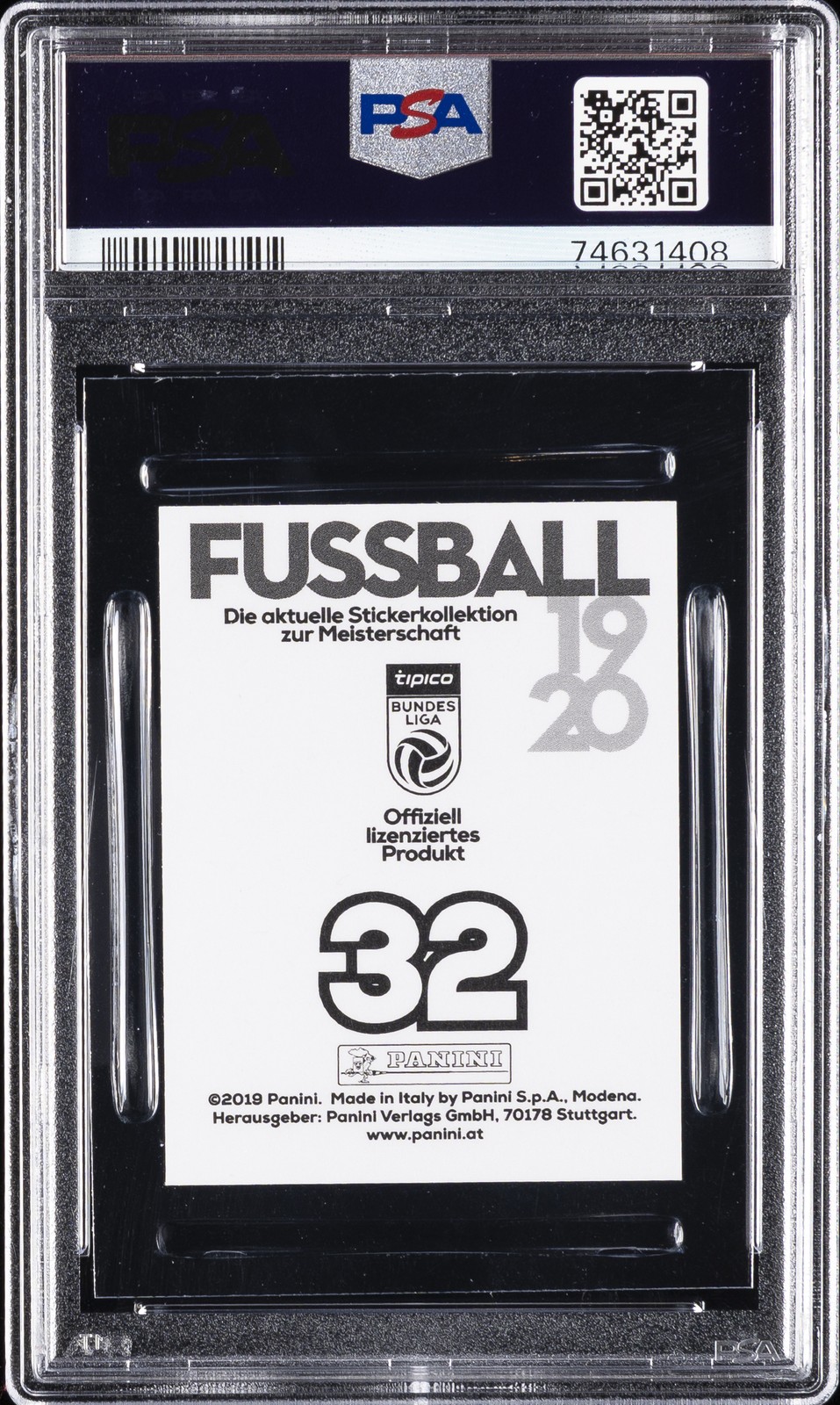 2019 PANINI FUSSBALL BUNDESLIGA #32 ERLING HAALAND ROOKIE RC PSA 9 view 2