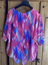 Multicoloured Chiffon Top One Size Up To Chest 54 Inches