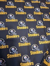 Tela de algodón del equipo de fútbol americano de la NFL, PITTSBURG STEELERS - 60" L x 58" W