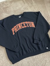 Princeton Tigers Russell Athletic Crewneck Sweatshirt Black XL Pullover Mens