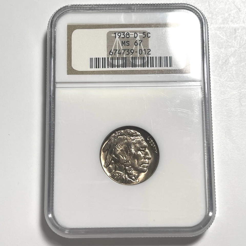 1938-D Buffalo Nickel NGC MS67 Old Holder 5C Beautiful Luster - Image 2 of 4