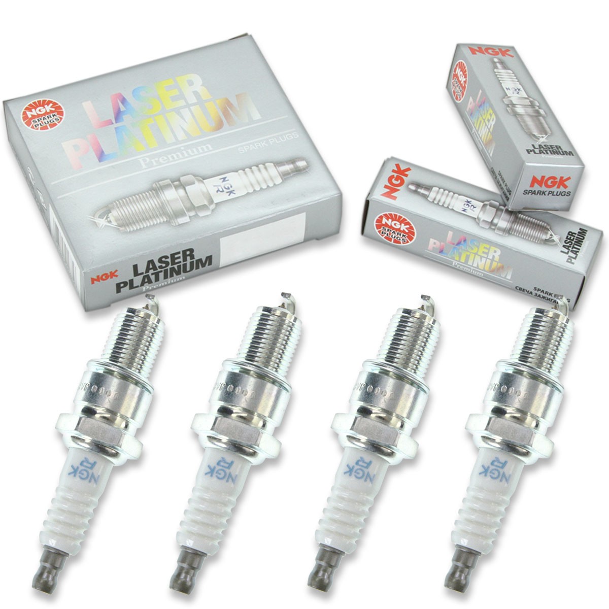 4 pc NGK 3573 PGR5A-11 Laser Platinum Spark Plugs for WGR9DDP WGR8DDP qt