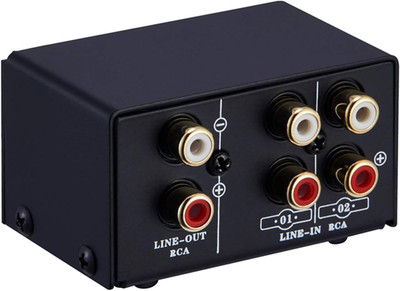 RCA Switch Audio Switcher RCA 2 in 1 Out / 1 in 2 Out A/B Switch Stereo Audio