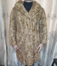 1950s vintage Luxury genuine palomino blonde Mink fur shawl collar coat M 10 40