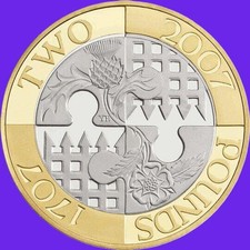 £2 Coin. ACT OF UNION TERCENTENARY JIGSAW Two Pound Coin 2007. BUNC.