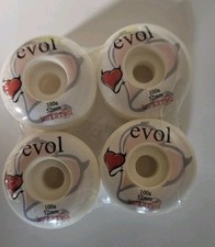 Evol Skateboard Wheels 52mm Made in USA, Set of 4, 100A